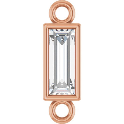 1/6 CT Lab-Grown Diamond Bezel-Set Link, 2.9 mm x 9.5 mm