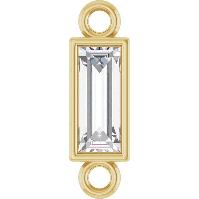 1/6 CT Lab-Grown Diamond Bezel-Set Link, 2.9 mm x 9.5 mm