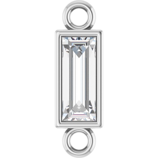 1/6 CT Lab-Grown Diamond Bezel-Set Link, 2.9 mm x 9.5 mm