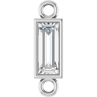 1/6 CT Lab-Grown Diamond Bezel-Set Link, 2.9 mm x 9.5 mm
