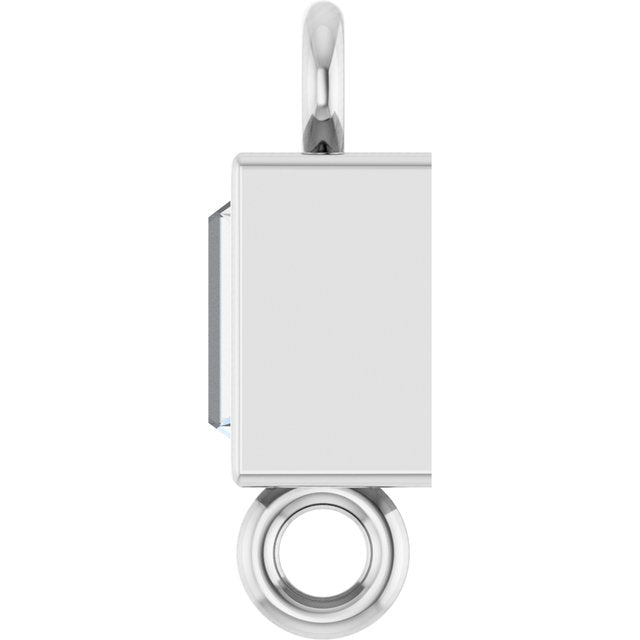 .08 CT Natural Diamond Bezel-Set Link, 2.9 mm x 7.5 mm, Straight Baguette