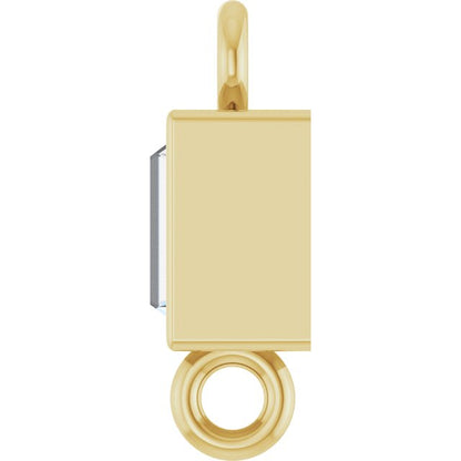 .08 CT Lab-Grown Diamond Bezel-Set Link, 2.9 mm x 7.5 mm, Straight Baguette