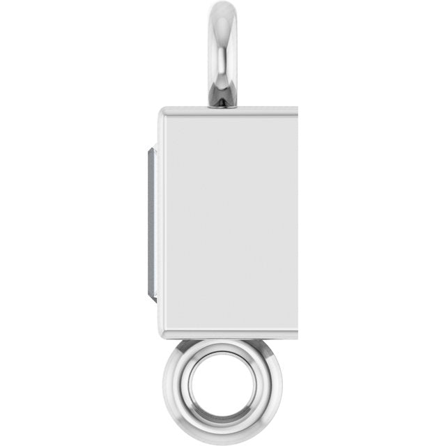 .04 CT Natural Diamond Bezel-Set Link, 2.4 mm x 7.5 mm, Straight Baguette