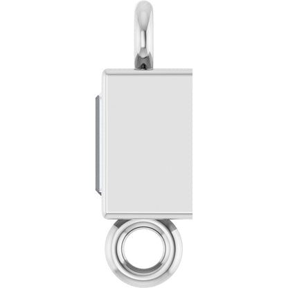 .04 CT Natural Diamond Bezel-Set Link, 2.4 mm x 7.5 mm, Straight Baguette