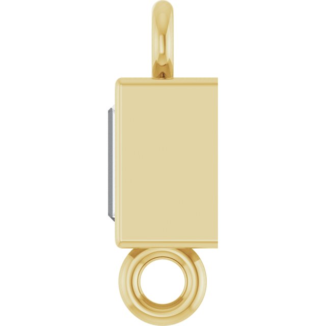 .04 CT Natural Diamond Bezel-Set Link, 2.4 mm x 7.5 mm, Straight Baguette