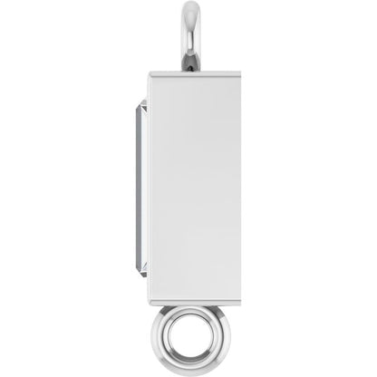 1/6 CT Natural Diamond Bezel-Set Link, 2.9 mm x 9.5 mm, Straight Baguette