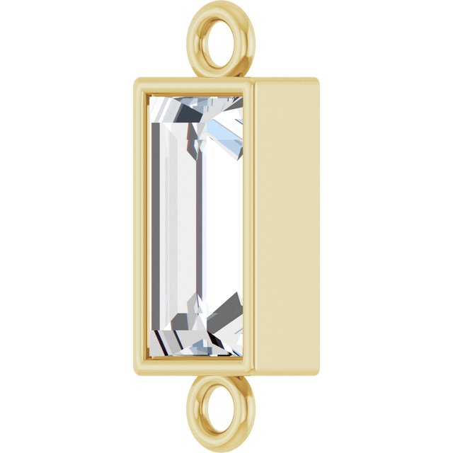3/8 CT Lab-Grown Diamond Bezel-Set Link, 3.9 mm x 10.5 mm