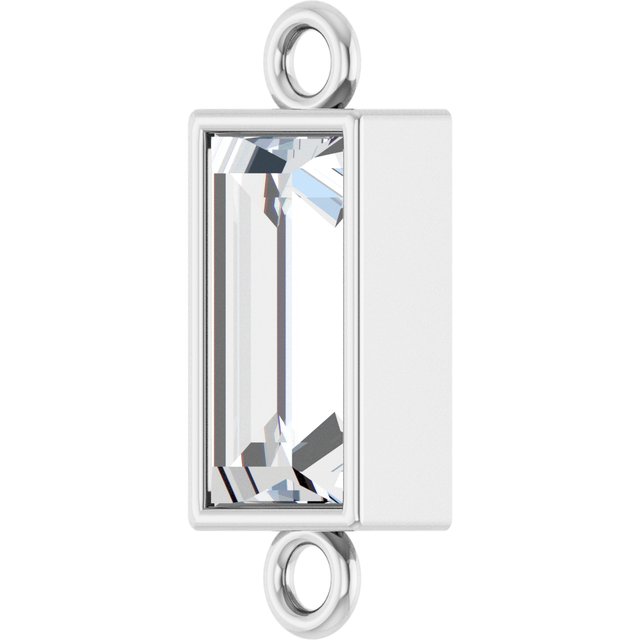 3/8 CT Lab-Grown Diamond Bezel-Set Link, 3.9 mm x 10.5 mm