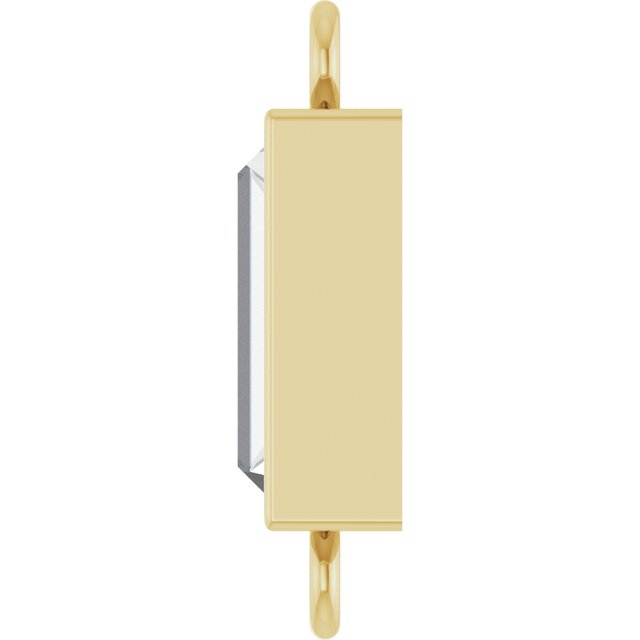 3/8 CT Lab-Grown Diamond Bezel-Set Link, 3.9 mm x 10.5 mm