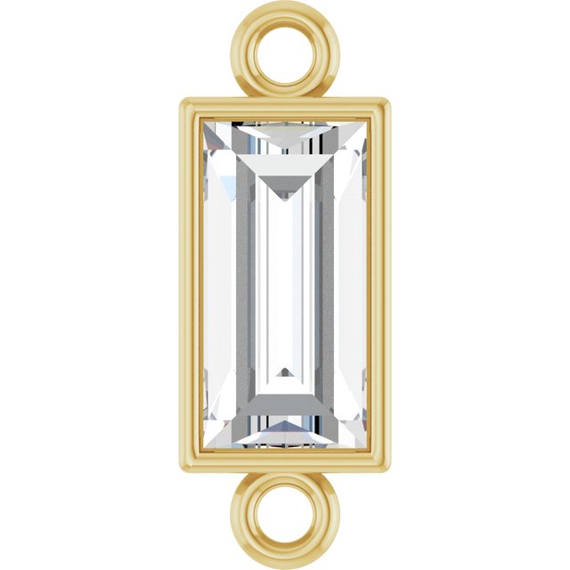 3/8 CT Lab-Grown Diamond Bezel-Set Link, 3.9 mm x 10.5 mm