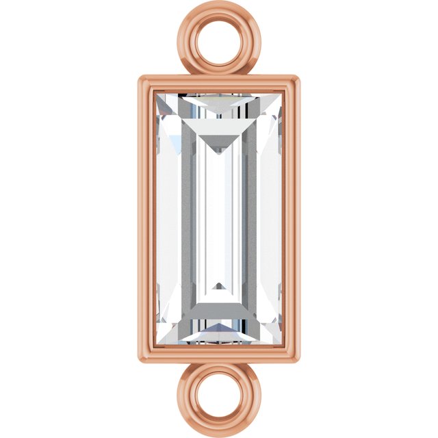 3/8 CT Lab-Grown Diamond Bezel-Set Link, 3.9 mm x 10.5 mm