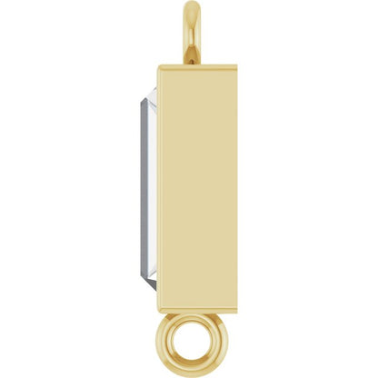 3/8 CT Lab-Grown Diamond Bezel-Set Link, 3.9 mm x 10.5 mm, Straight Baguette
