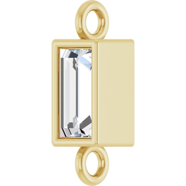 1/10 CT Lab-Grown Diamond Bezel-Set Link, 2.9 mm x 8.5 mm, Style 2