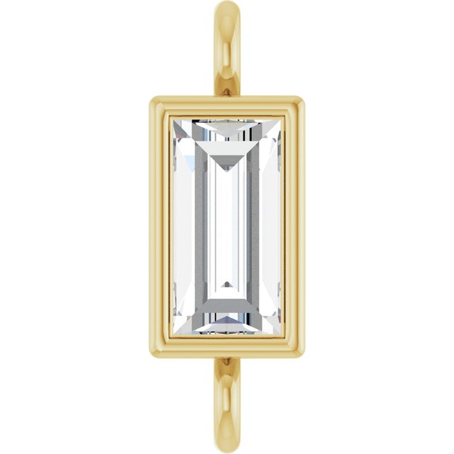 1/10 CT Lab-Grown Diamond Bezel-Set Link, 2.9 mm x 8.5 mm, Style 2