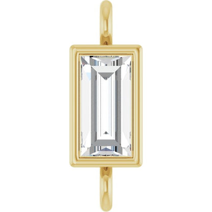 1/10 CT Lab-Grown Diamond Bezel-Set Link, 2.9 mm x 8.5 mm, Style 2