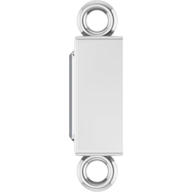 1/6 CT Natural Diamond Bezel-Set Link, 2.9 mm x 9.5 mm, Style 2