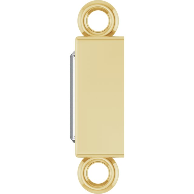 1/6 CT Natural Diamond Bezel-Set Link, 2.9 mm x 9.5 mm, Style 2