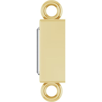 1/6 CT Lab-Grown Diamond Bezel-Set Link, 2.9 mm x 9.5 mm, Style 2