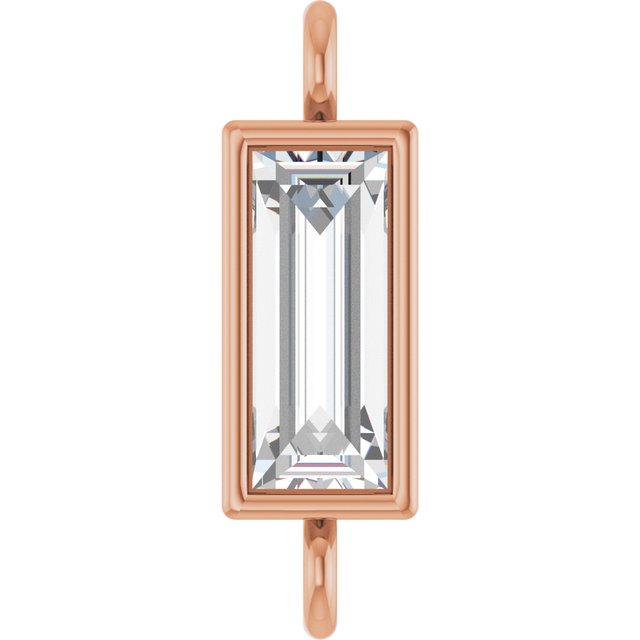 1/6 CT Lab-Grown Diamond Bezel-Set Link, 2.9 mm x 9.5 mm, Style 2