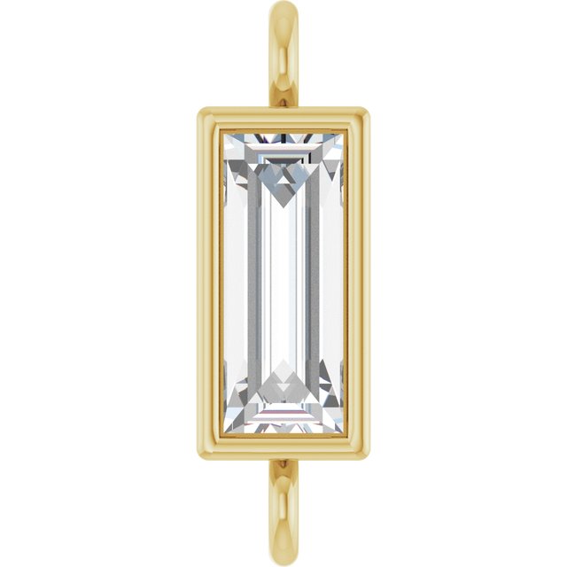 1/6 CT Lab-Grown Diamond Bezel-Set Link, 2.9 mm x 9.5 mm, Style 2