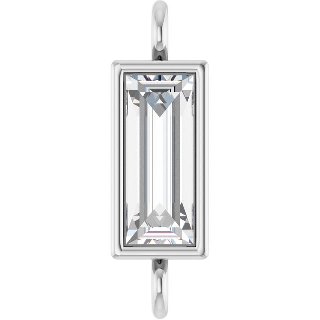 1/6 CT Lab-Grown Diamond Bezel-Set Link, 2.9 mm x 9.5 mm, Style 2