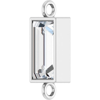 3/8 CT Lab-Grown Diamond Bezel-Set Link, 3.9 mm x 10.5 mm, Style 2