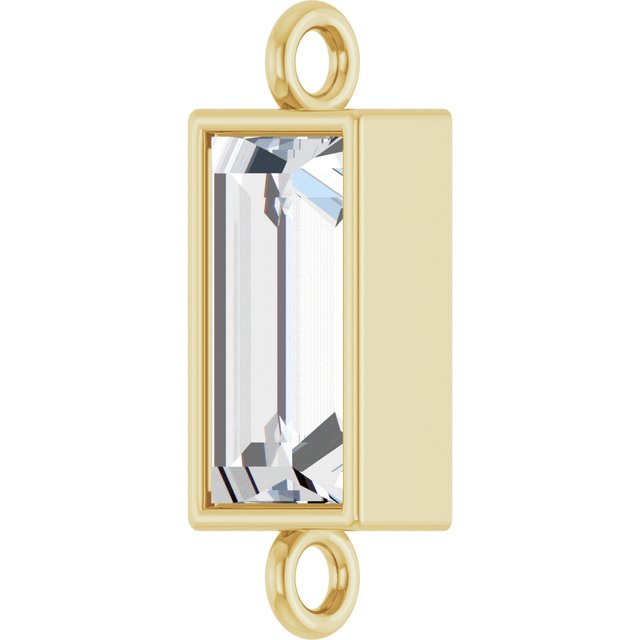 3/8 CT Lab-Grown Diamond Bezel-Set Link, 3.9 mm x 10.5 mm, Style 2