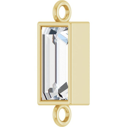 3/8 CT Lab-Grown Diamond Bezel-Set Link, 3.9 mm x 10.5 mm, Style 2