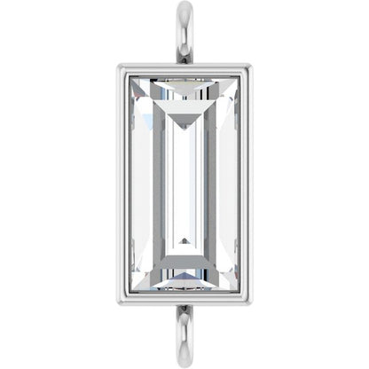 3/8 CT Lab-Grown Diamond Bezel-Set Link, 3.9 mm x 10.5 mm, Style 2