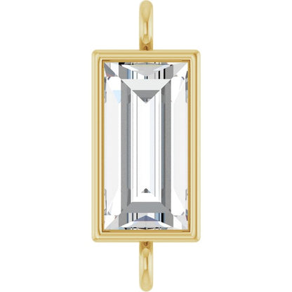 3/8 CT Lab-Grown Diamond Bezel-Set Link, 3.9 mm x 10.5 mm, Style 2