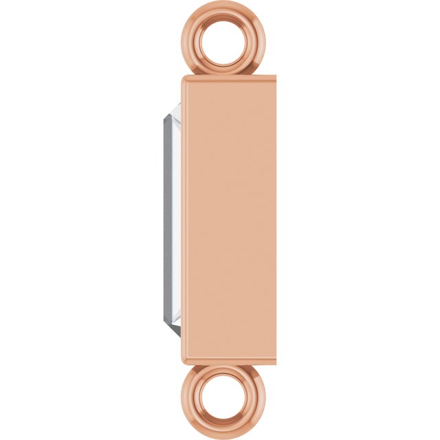 3/8 CT Natural Diamond Bezel-Set Link, 3.9 mm x 10.5 mm, Style 2