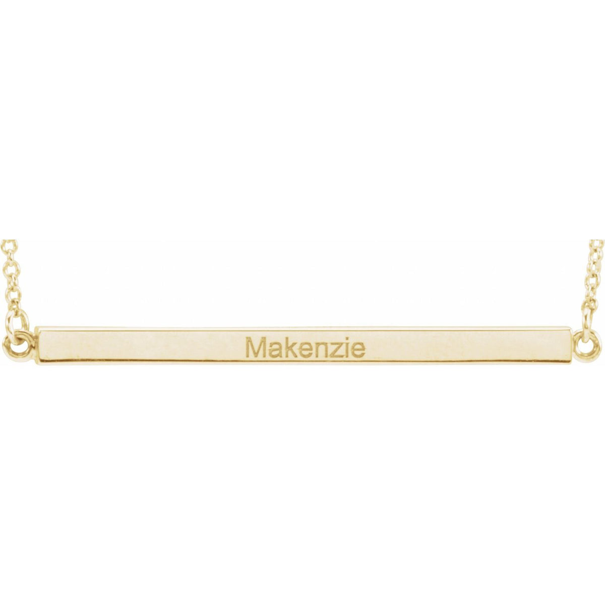 Engravable Four-Sided Bar 18" Necklace