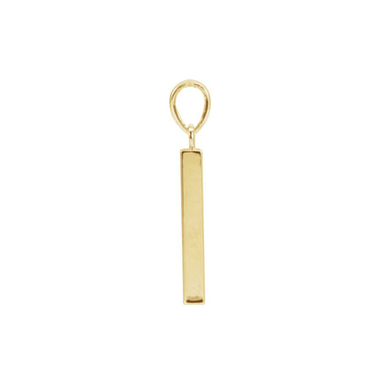 Engravable Four-Sided Bar Pendant, 24.2 x 2.9 mm