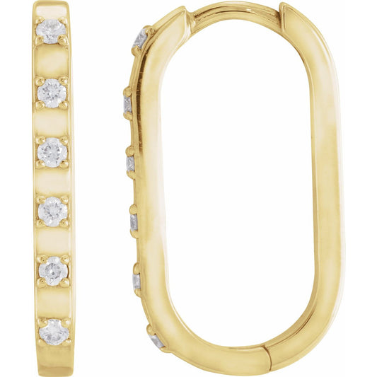 1/6 CTW Natural Diamond Hoop Earrings