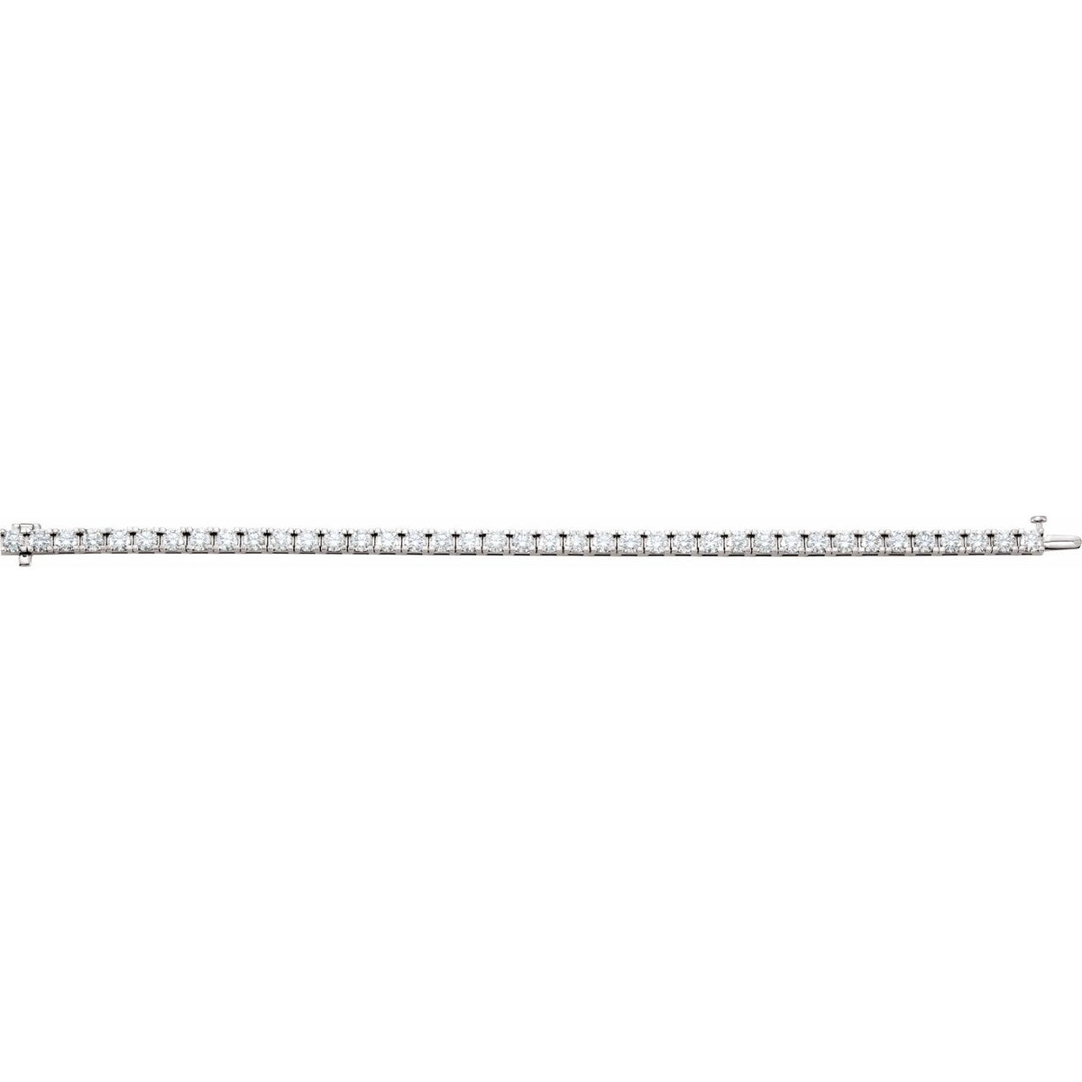 14K White Gold 9 CTW Lab-Grown Diamond Line 7 1/4" Bracelet