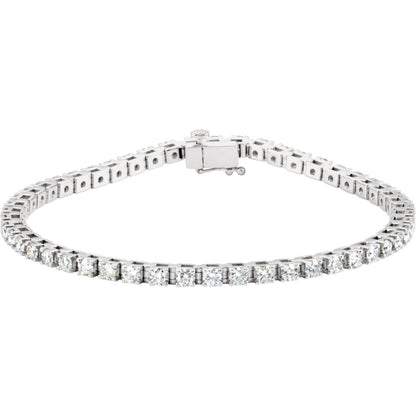 14K White Gold 3 1/2 CTW Lab-Grown Diamond Line 7 1/4" Bracelet