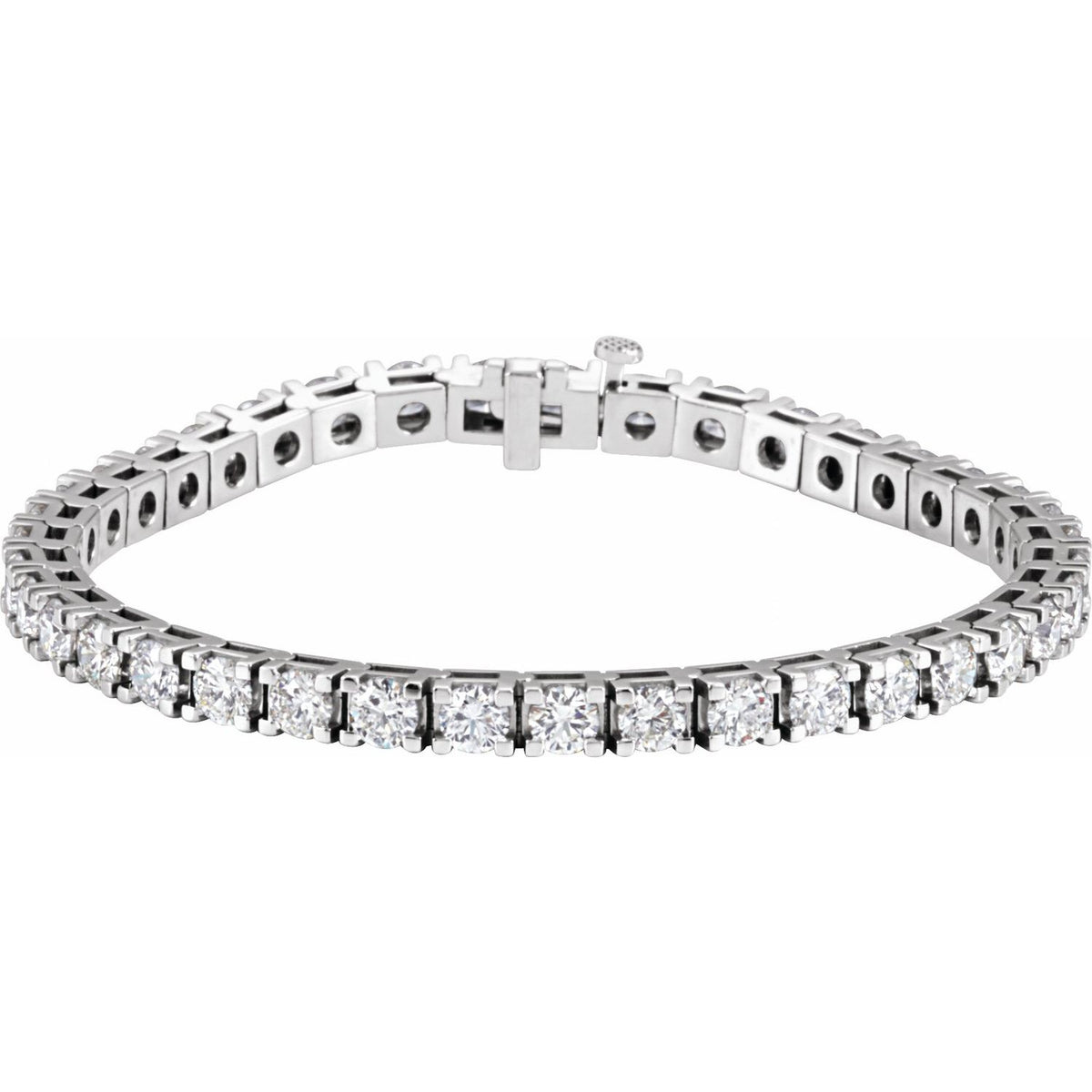 14K White Gold 9 CTW Lab-Grown Diamond Line 7 1/4" Bracelet