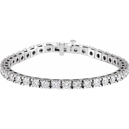 14K White Gold 9 CTW Lab-Grown Diamond Line 7 1/4" Bracelet