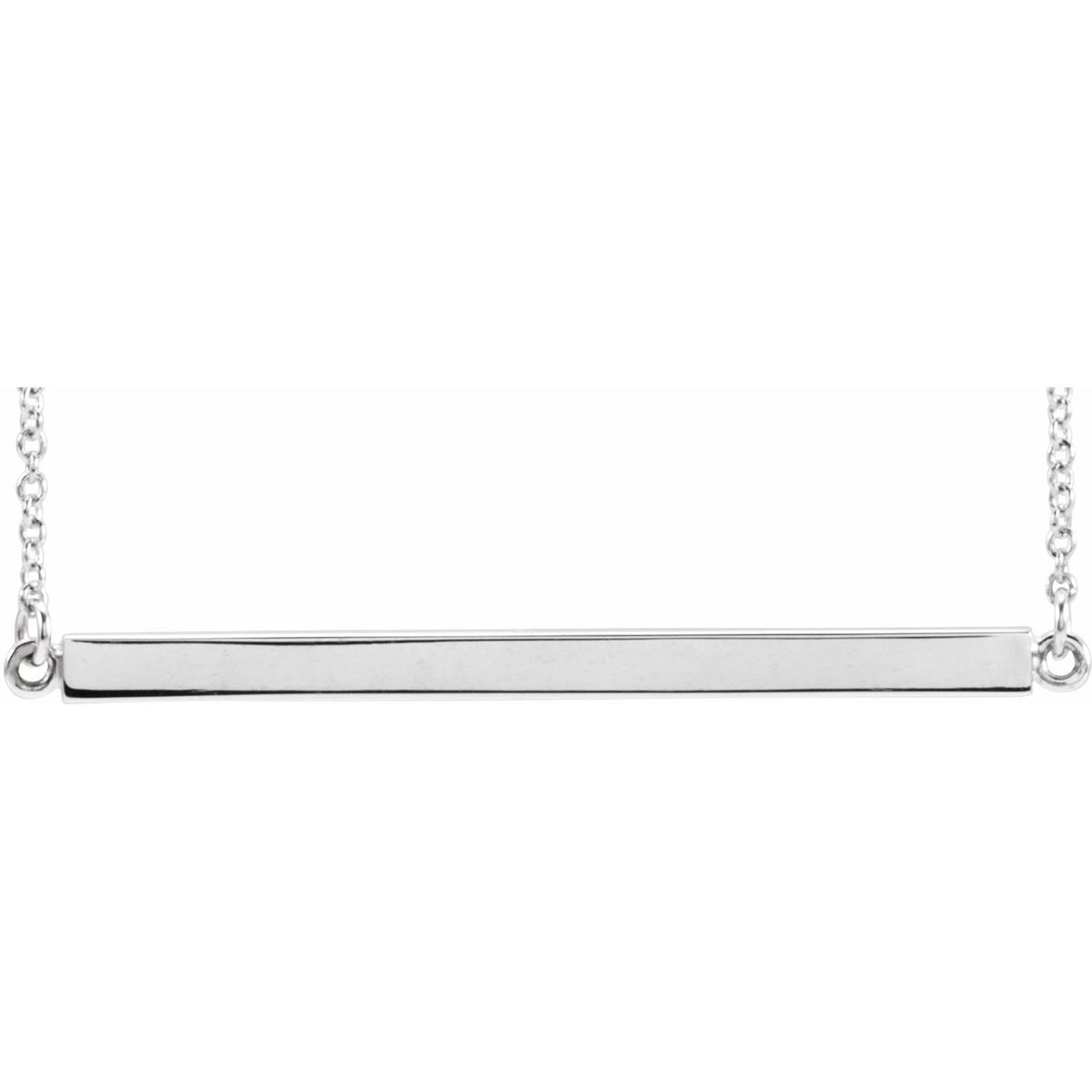 Engravable Four-Sided Bar 18" Necklace