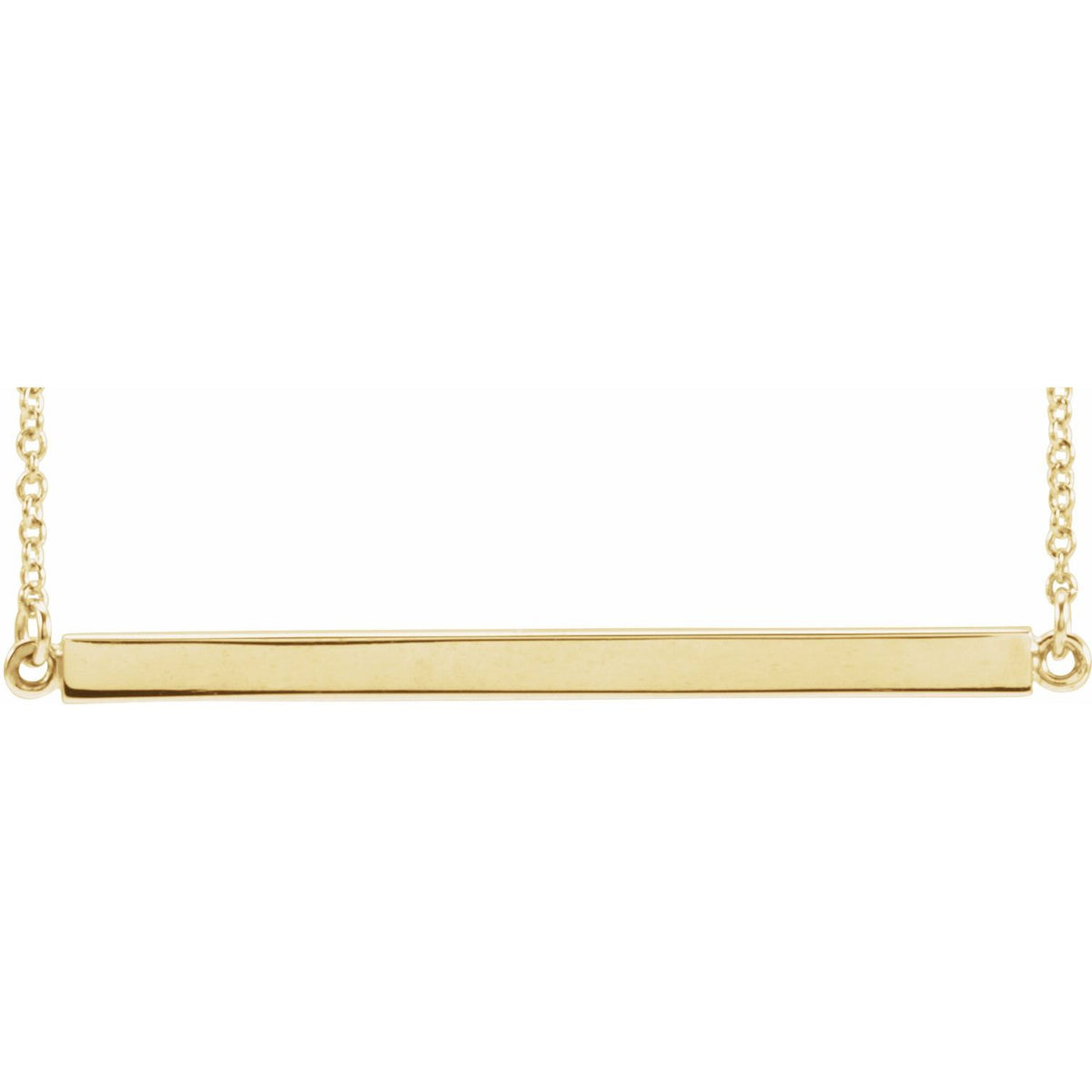 Engravable Four-Sided Bar 18" Necklace
