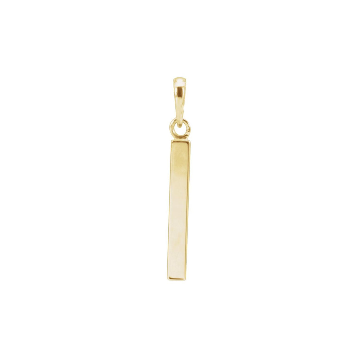 Engravable Four-Sided Bar Pendant, 24.2 x 2.9 mm