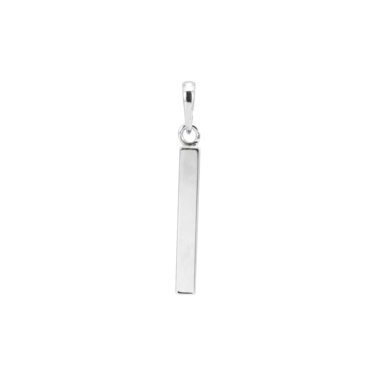 Engravable Four-Sided Bar Pendant, 24.2 x 2.9 mm