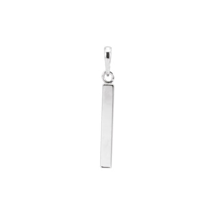 Engravable Four-Sided Bar Pendant, 24.2 x 2.9 mm