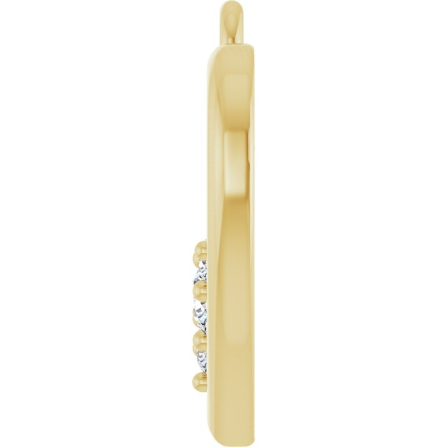 Natural Diamond Left Heart Dangle