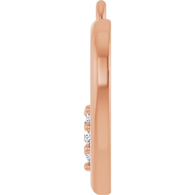 Natural Diamond Left Heart Dangle
