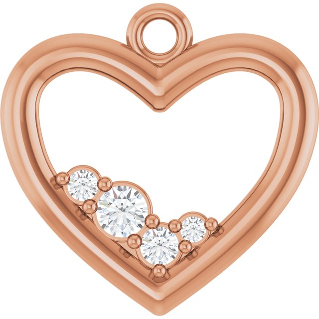 Lab-Grown Diamond Left Heart Dangle