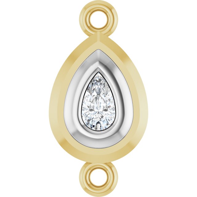 1/5 Natural Diamond Bezel-Set Link