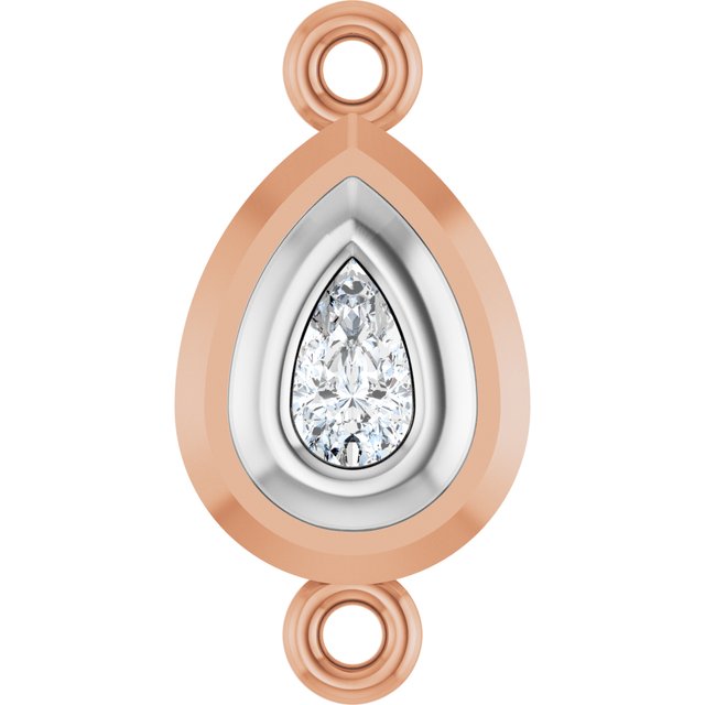 1/5 Natural Diamond Bezel-Set Link