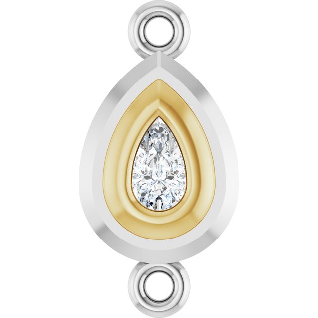 1/5 Natural Diamond Bezel-Set Link