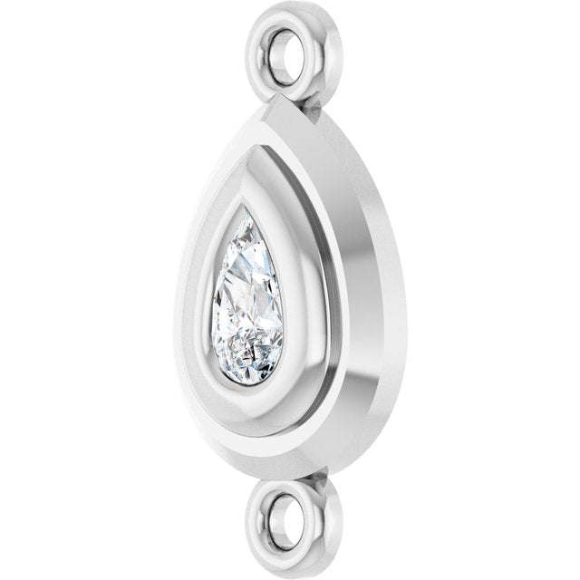1/5 Natural Diamond Bezel-Set Link